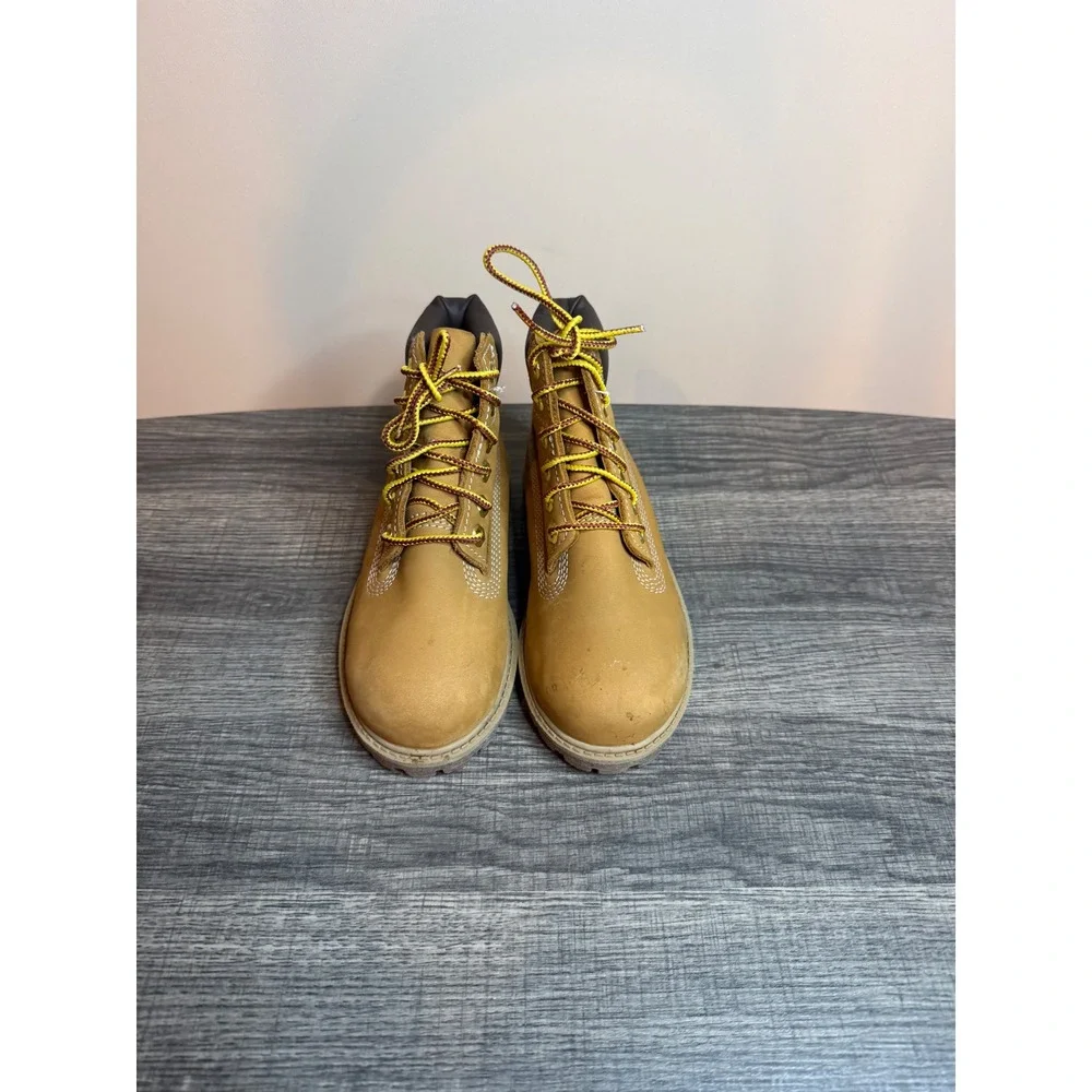 Timberland Kids 6 Inch Premium Waterproof Boots Wheat Nubuck Leather Boots
